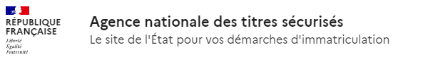 capture d'écran du site de l'ANTS pour immatriculation trottinette electrique