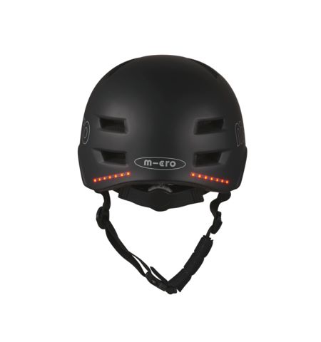 casque intelligent noir avec led clignotant micro pour trottinette et vélo