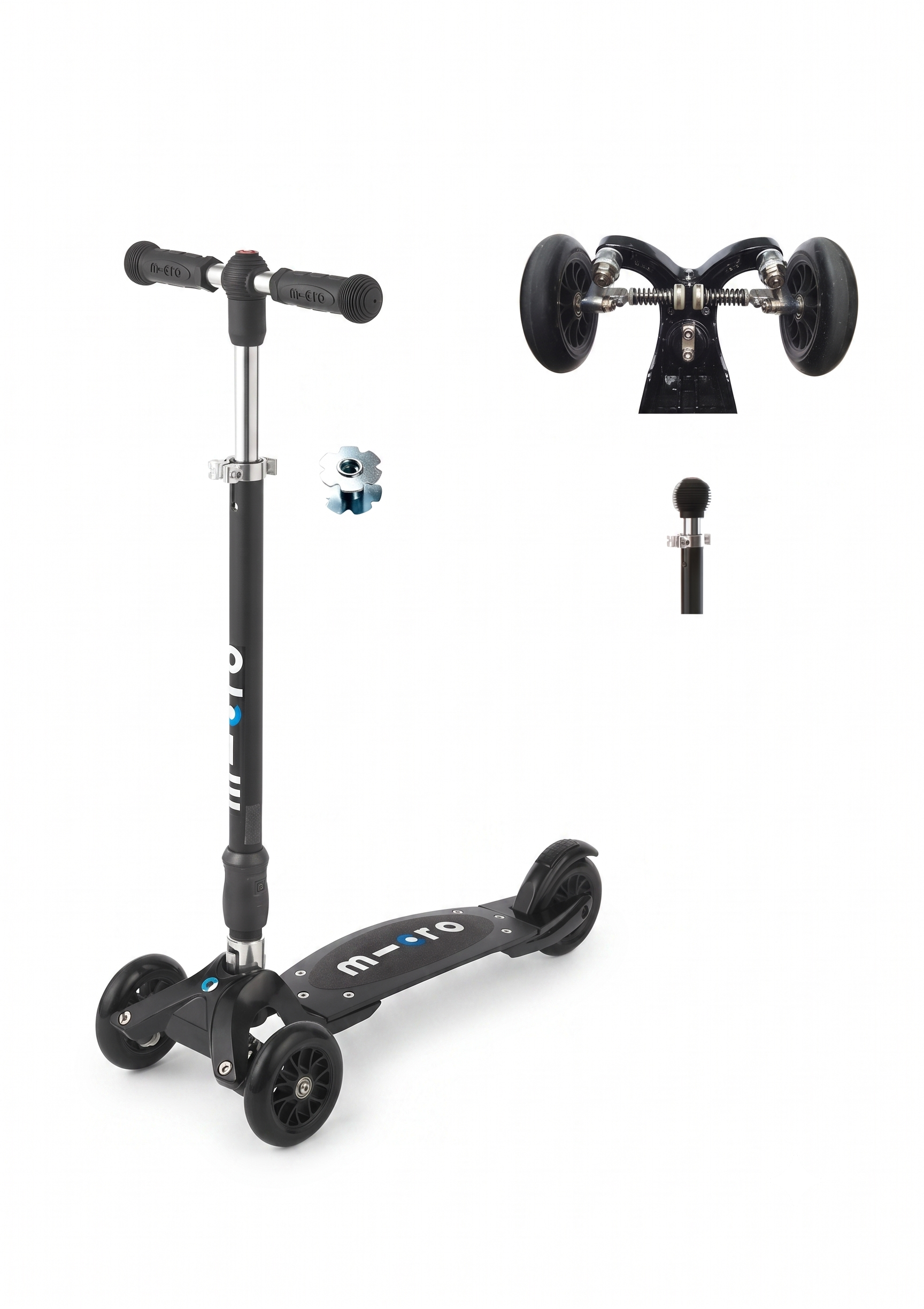 Emplacement des pièces détachées — Kickboard Compact Noir