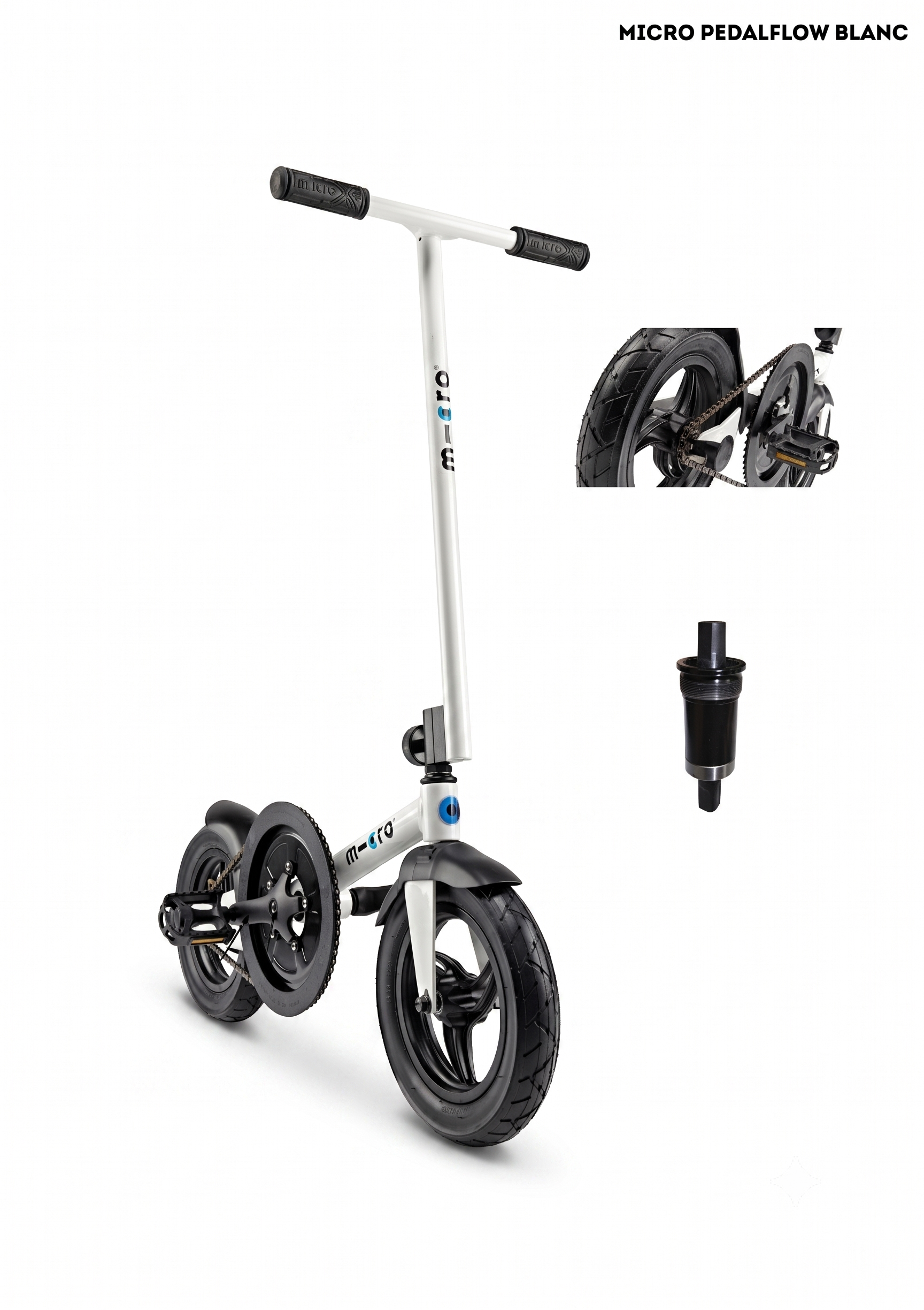 Emplacement des pièces détachées — Pedalflow Blanc